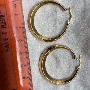 14K Gold Earrings. Hoops